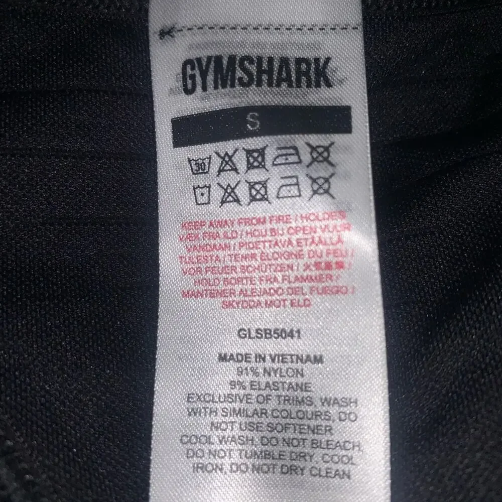 GYMSHARK Energy Seamless Sports Bra. Small.‎ Black.